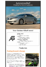 Screenshot of newsletter