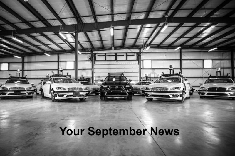 Photo of autonomous vehicles in a garage