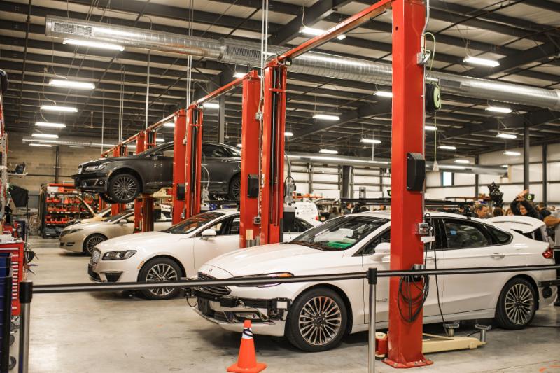 Photo of vehicles in a garage