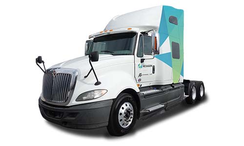Hexagon AS branded truck